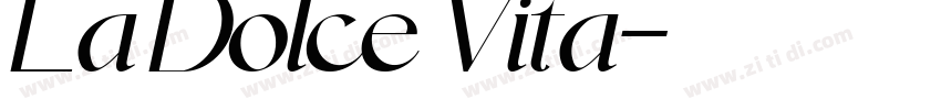 La Dolce Vita字体转换